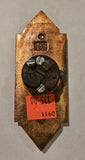 Vintage Arts & Crafts Brass Plate Complete Electric Doorbell