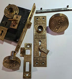 1885 Venacular Entry Door Hardware Set in Brass