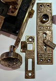 1885 Venacular Entry Door Hardware Set in Brass