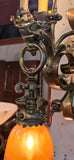 Vintage Cast & Wrought Bronze Dragon Sconce