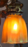 Vintage Cast & Wrought Bronze Dragon Sconce