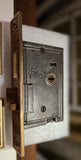 Late 1800s Reading Hardware Co. Cast Bronze Thumb Paddle Set with Original Mortise Lock