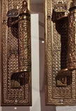 Late 1800s Reading Hardware Co. Cast Bronze Thumb Paddle Set with Original Mortise Lock