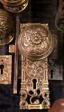 Antique "Franconia" Pattern Cast Bronze Interior Door Hardware by Nashua Hardware Co.