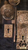 Antique "Franconia" Pattern Cast Bronze Interior Door Hardware by Nashua Hardware Co.