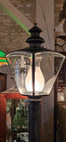 Vintage Copper & Beveled Glass Lamp Post Light
