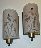 Pair of Vintage MCM 1950s Bathroom Boudoir Sconces