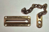 Vintage Chain Door Security Latch in Brass