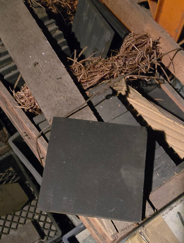 NOS 4x4 Solid Black Non Glazed Floor Tiles