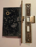 Antique RE Hardware Co Entry Mortise & Strike for Hummingbird Set