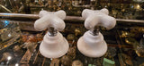 Vintage Standard Porcelain Cross Handles with Escutcheon Sets