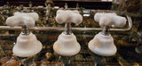 Vintage Standard Porcelain Cross Handles with Escutcheon Sets