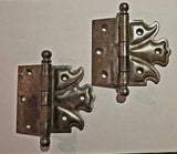 Pair of Arts and Crafts Offset Surface Mount Hinges