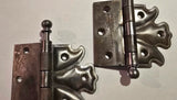 Pair of Arts and Crafts Offset Surface Mount Hinges