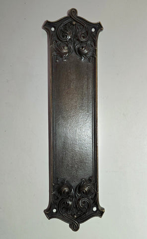Antique Corbin Cast Bronze "Marburg" Pattern Push Plate
