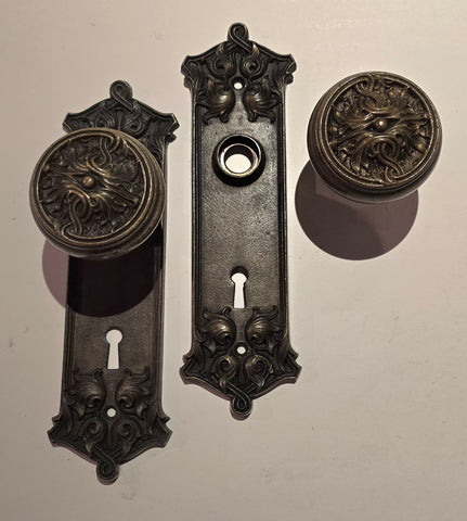 Vintage Corbin "Marburg" Pattern Cast Bronze Interior Door Hardware