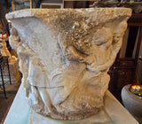 1st Century to 16th Century Italian Limestone Well Head "Rape of the Sabine Women"