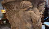 1st Century to 16th Century Italian Limestone Well Head "Rape of the Sabine Women"