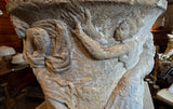 1st Century to 16th Century Italian Limestone Well Head "Rape of the Sabine Women"