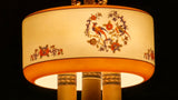 1920s Lightolier Chandelier with Painted Bird Shade