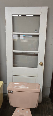 MCM Vintage Entry Door with 3 Panes of Glass