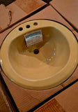 Vintage 1970’s Yellow Gold Mansfield Toilet and Sink Set