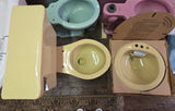 Vintage 1970’s Yellow Gold Mansfield Toilet and Sink Set