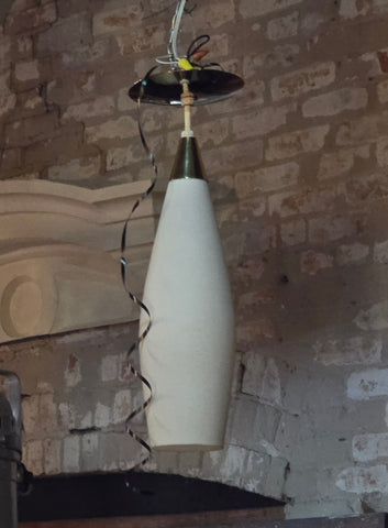 MCM White Glass Pendant Light(s) by Moe Lighting