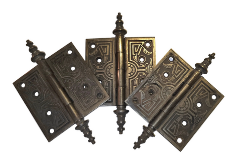 Set of 3 Aesthestic Iron Hinges 4x4