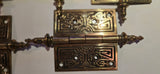 3 Pairs of very Decorative Antique Russell Irwin Cast Brass Aesthestic Hinges