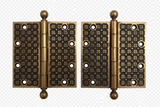 Antique Yale & Town Cast Bronze Madras Pattern 5x5 Hinges