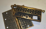 Antique Yale & Town Cast Bronze Madras Pattern 5x5 Hinges