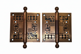 Beautiful pair of Aesthestic East Lake Era Brass Plated 5x5 Hinges