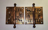 Beautiful pair of Aesthestic East Lake Era Brass Plated 5x5 Hinges