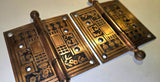 Beautiful pair of Aesthestic East Lake Era Brass Plated 5x5 Hinges