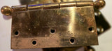 1800s Era YALE & TOWN very Large Brass Ball Top Tapered Hinges
