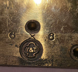 1800s Era YALE & TOWN very Large Brass Ball Top Tapered Hinges