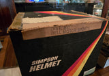 NOS Mid 1980s Black Gloss Simpson M61 Motorcycle Helmet 7¾