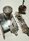 1880s Antique Double Key Brass Aesthestic Entry Set by Corbin