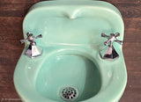 Rare Vintage 1920s Ming Green "Portal" Dental Wall Sink by Standard