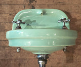Rare Vintage 1920s Ming Green "Portal" Dental Wall Sink by Standard