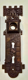 1800s Era Neo-Grec Bronze Double Skeleton Key Entry Set