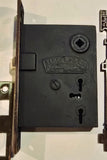 1800s Era Neo-Grec Bronze Double Skeleton Key Entry Set