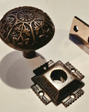 1800s Era Neo-Grec Bronze Double Skeleton Key Entry Set