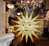 2 Sided 3 Dimensional Painted Sun Sign with Bracket