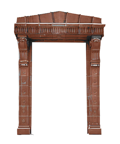 1920's Era Monumental Red Terra Cotta Entry from the Bostwick Braun Building Toledo OH