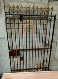 Antique Bank Gate with Decorative Spear Finials & Key