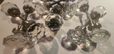 Vintage P.E. Guerin Faceted Cut Lead Crystal Ball Shaped Door Knobs
