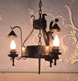 Vintage Early 20th Century Small Iron Chandelier