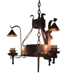 Vintage Early 20th Century Small Iron Chandelier